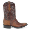 Men Boots Belly Ostrich Almond Oil